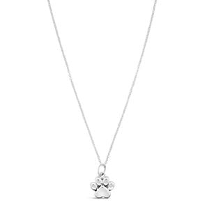 925 Sterling Silver Paw Necklace