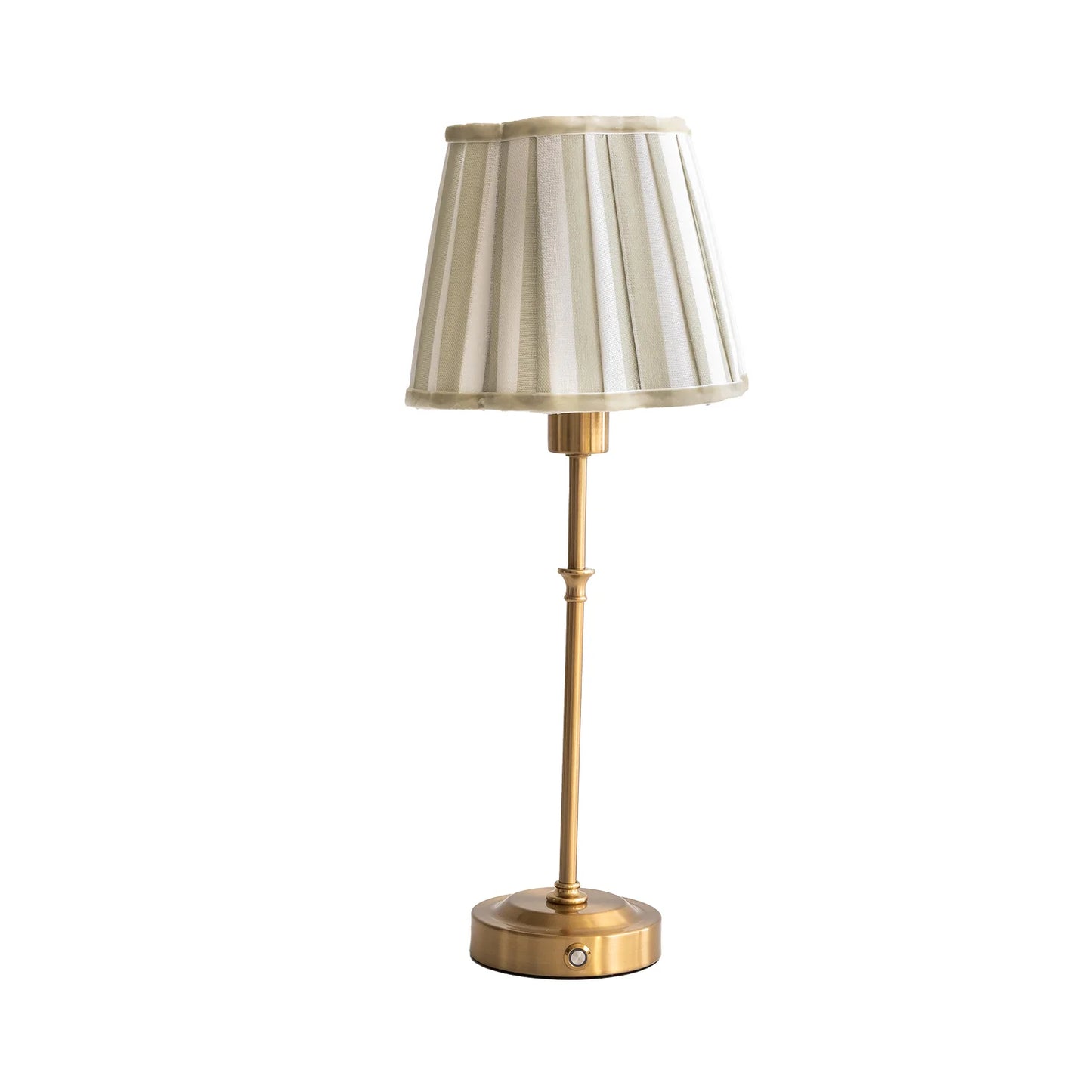 PRE ORDER - Beige Stripe Scallop Shade USB Table Lamp