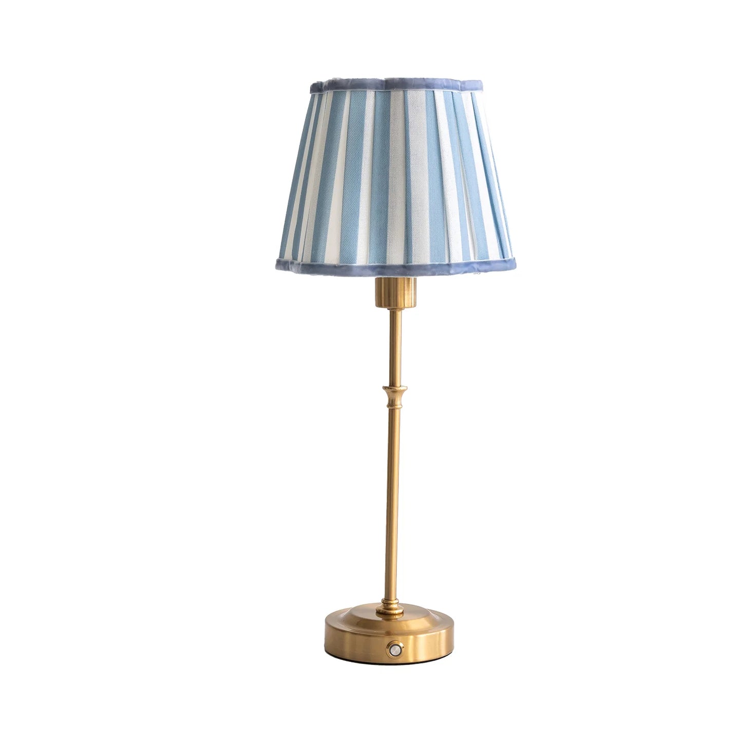 PRE ORDER - Blue Stripe Scallop Shade USB Table Lamp