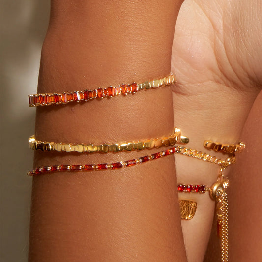 FENIX GOLD BRACELET - GARNETT