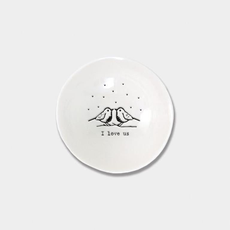 Wobbly Porcelain Bowl small - I love us