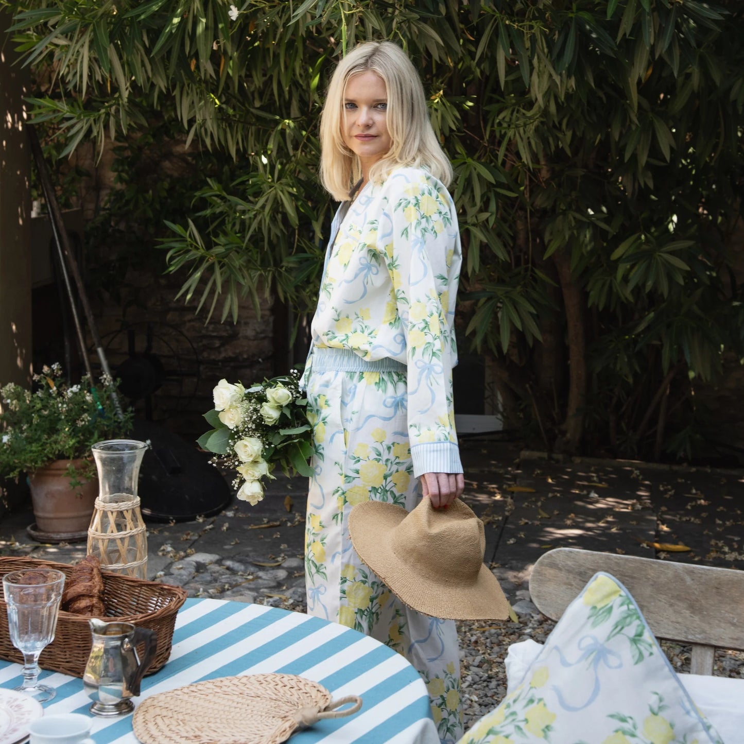 Bows and Roses Long Sleeve Pyjama Set