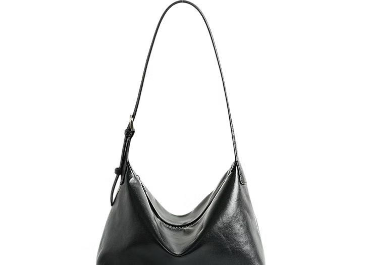 Chicago cowhide shoulder bag in Black