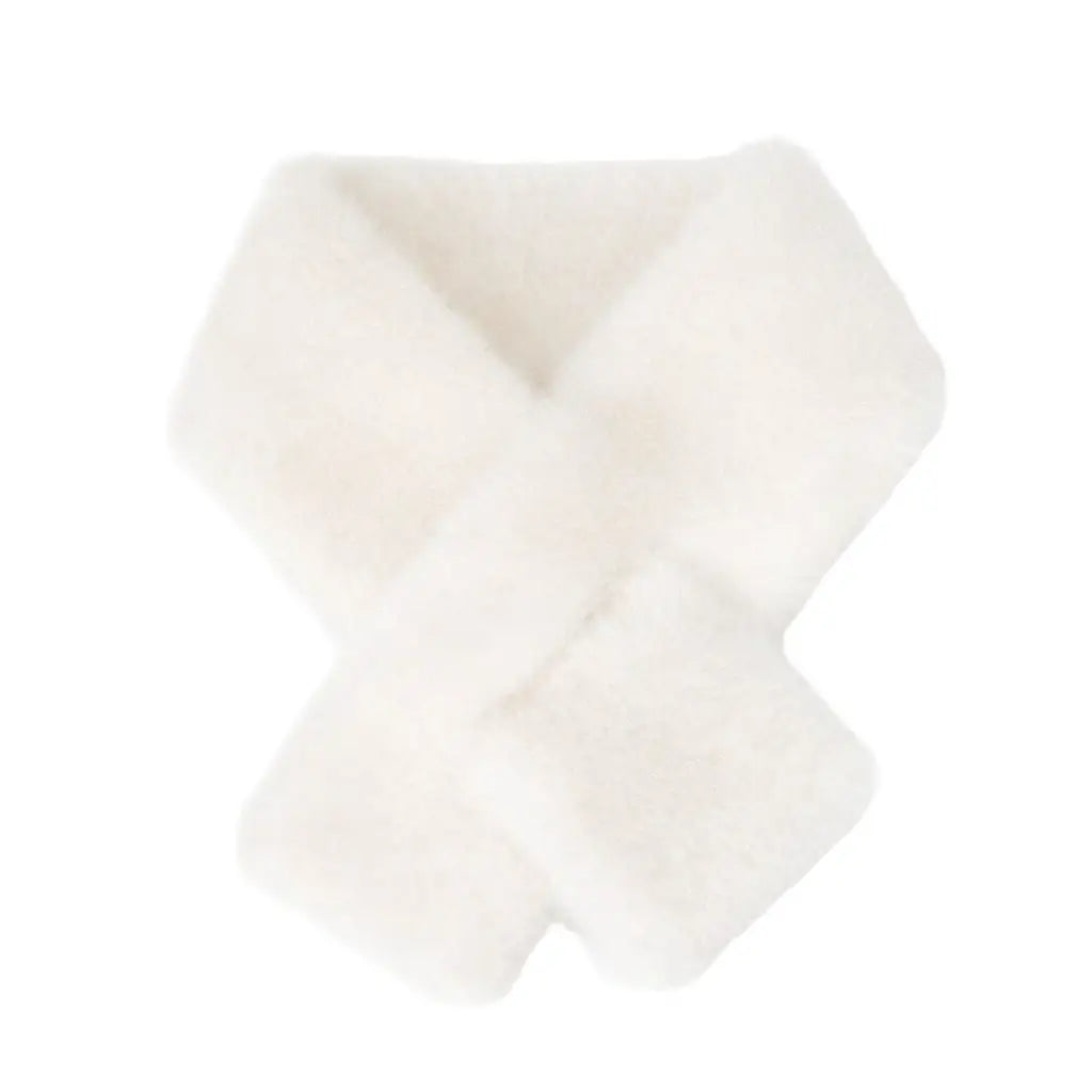 Faux Fur Peruvian stole - White