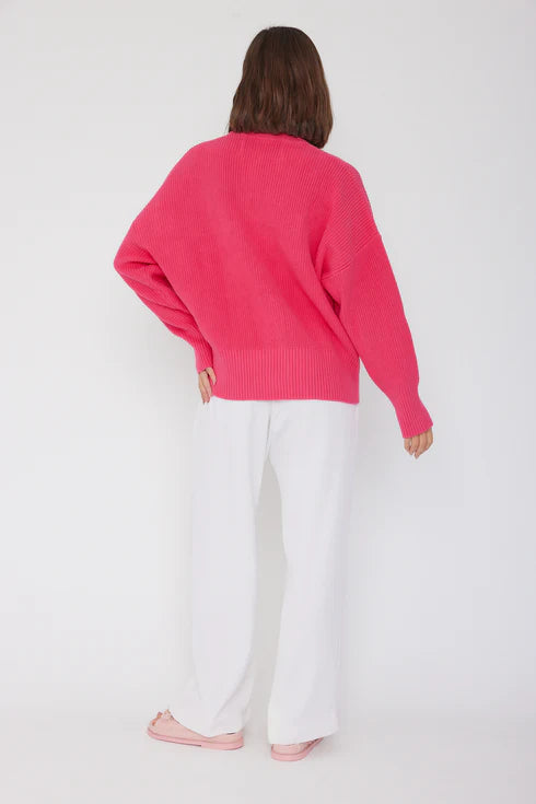 QUINCY Cardigan Hot Pink