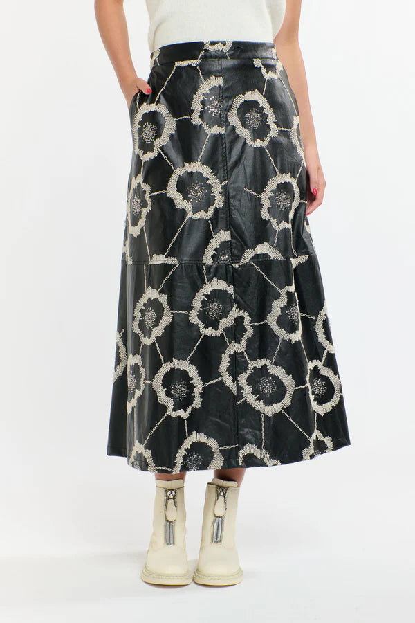 FLORENCE PU SKIRT BLACK