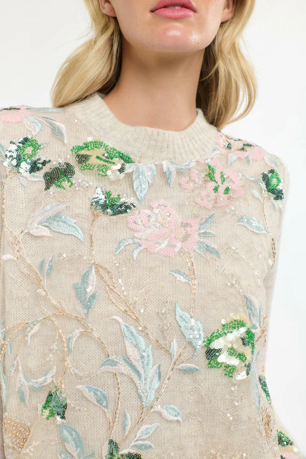 LOLA SEQUIN KNIT NATURAL