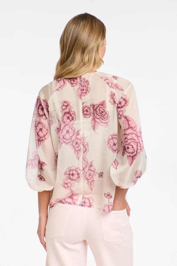 HAYLEY PINK FLORAL FLORAL TOP