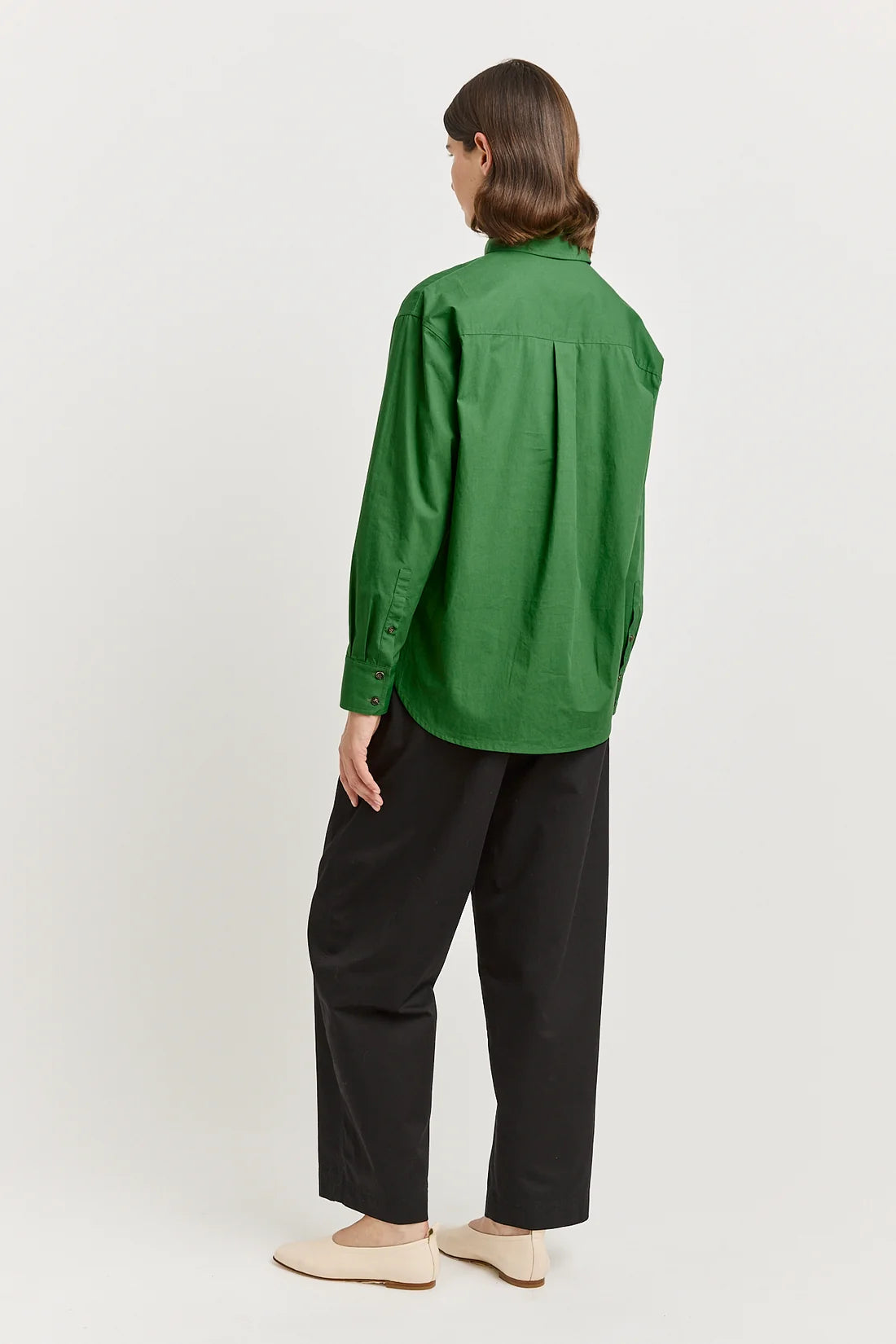 Relaxed cotton shirt - Spring green