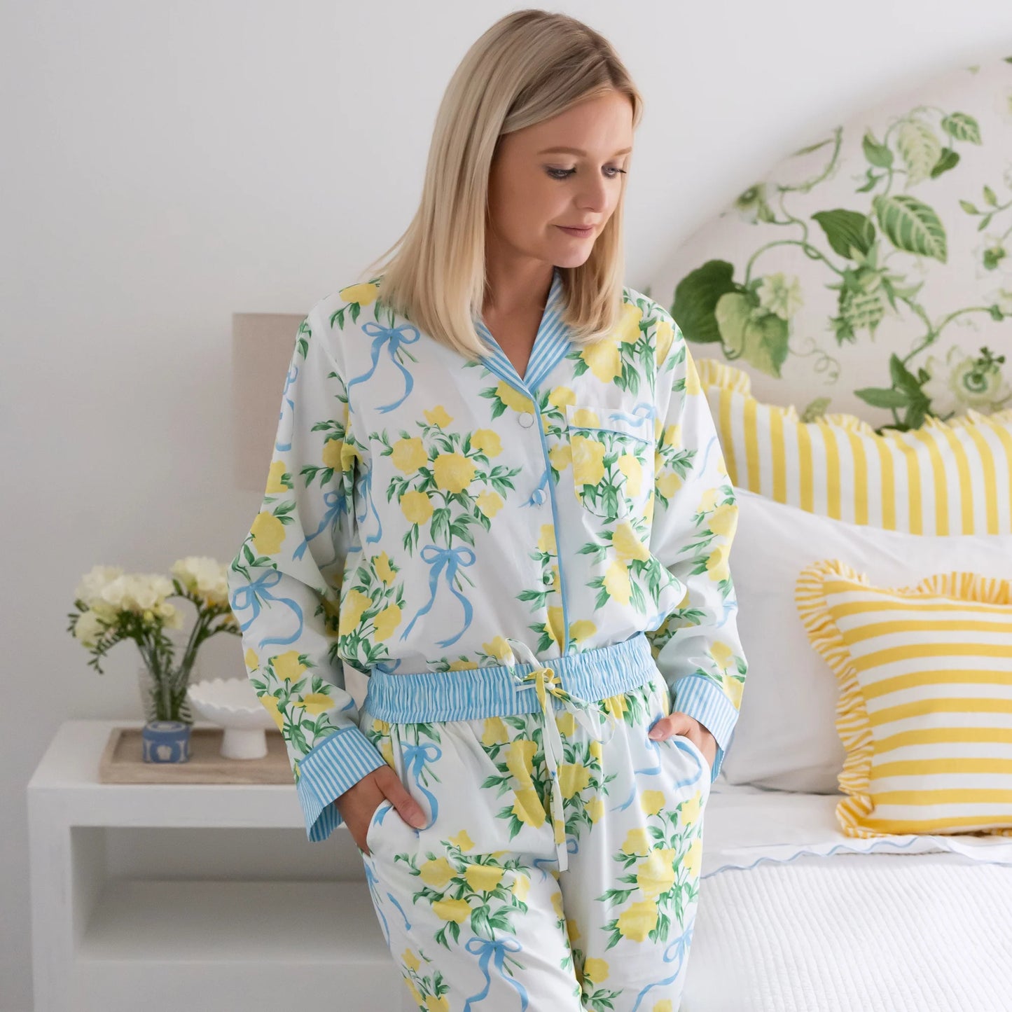 Bows and Roses Long Sleeve Pyjama Set