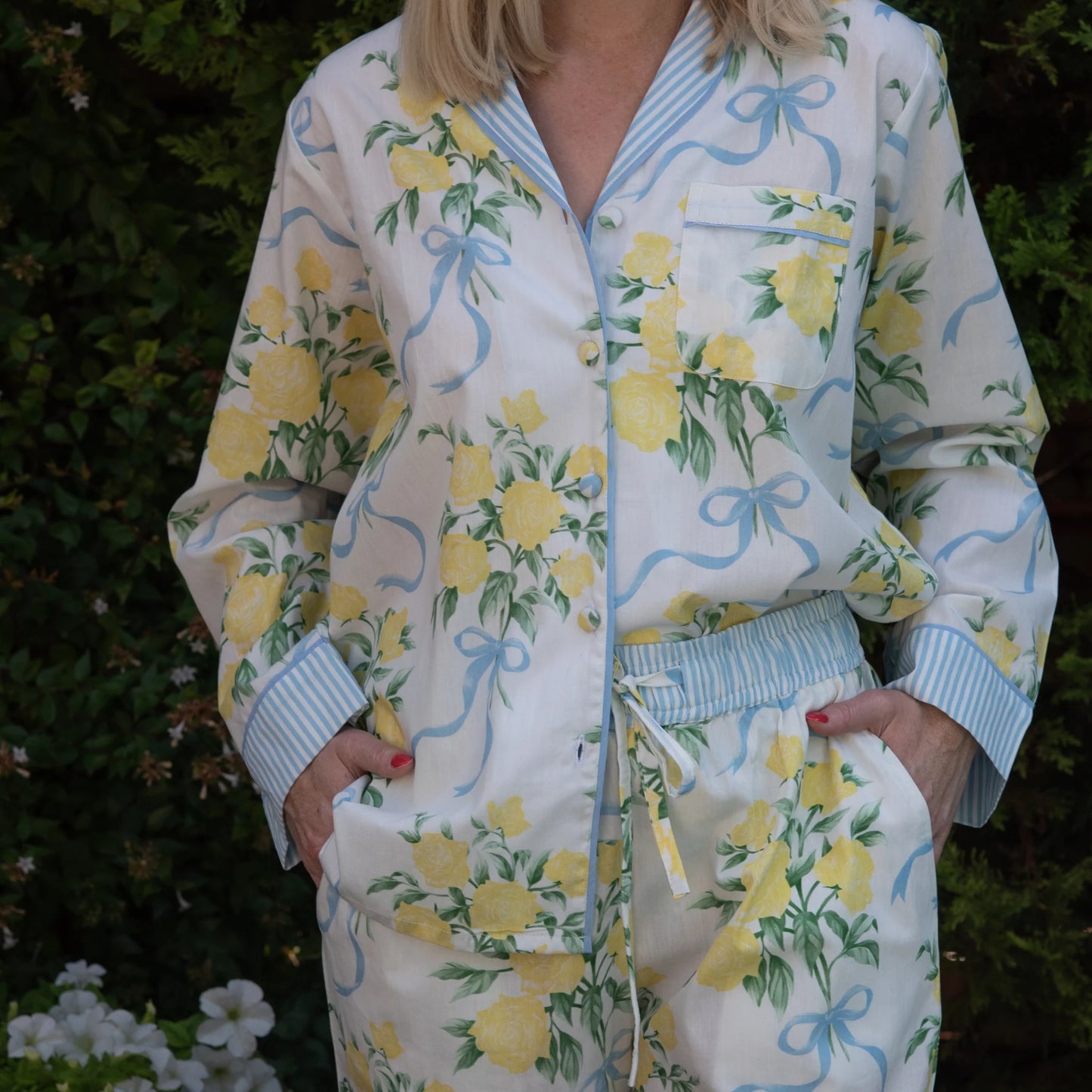 Bows and Roses Long Sleeve Pyjama Set