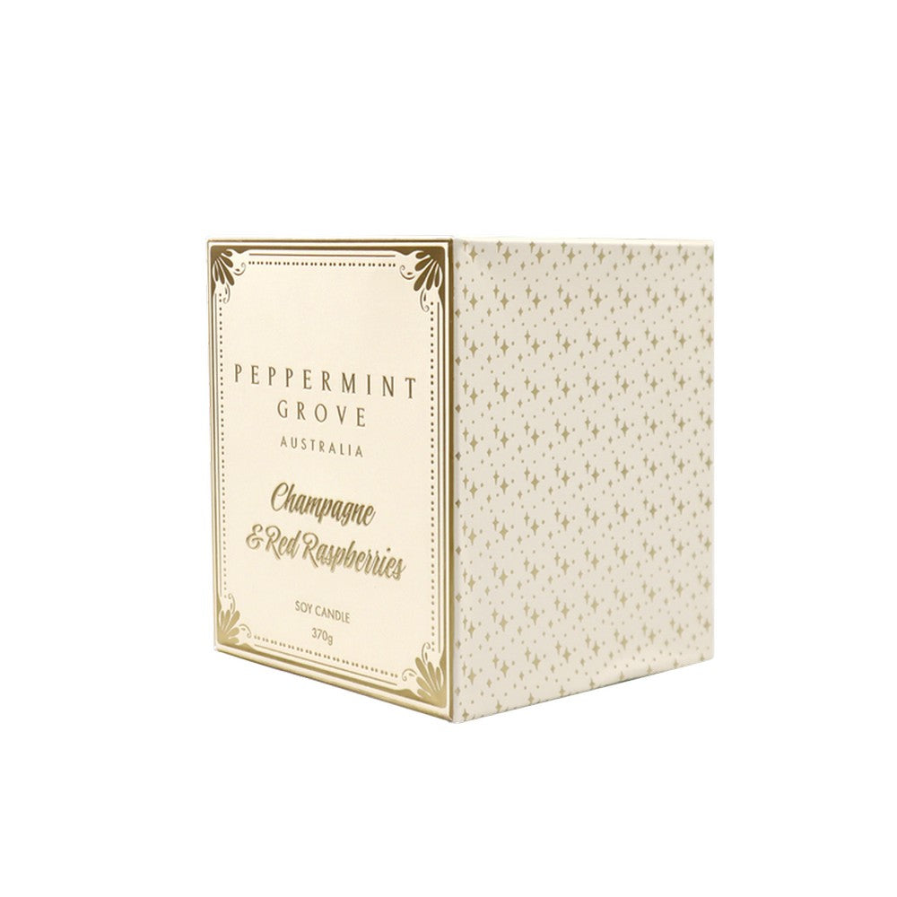 Champagne & Red Raspberries Large Candle 370g