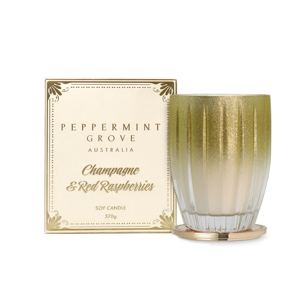 Champagne & Red Raspberries Large Candle 370g