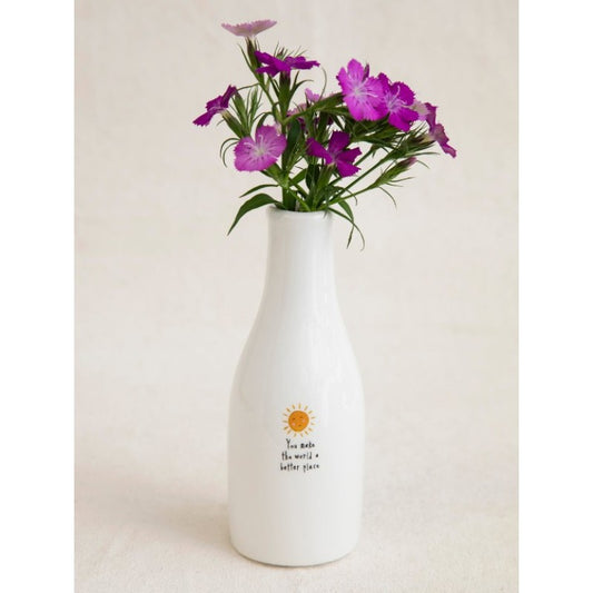 Bud Vase Artisan Sunshine - 'You make the world a better place'