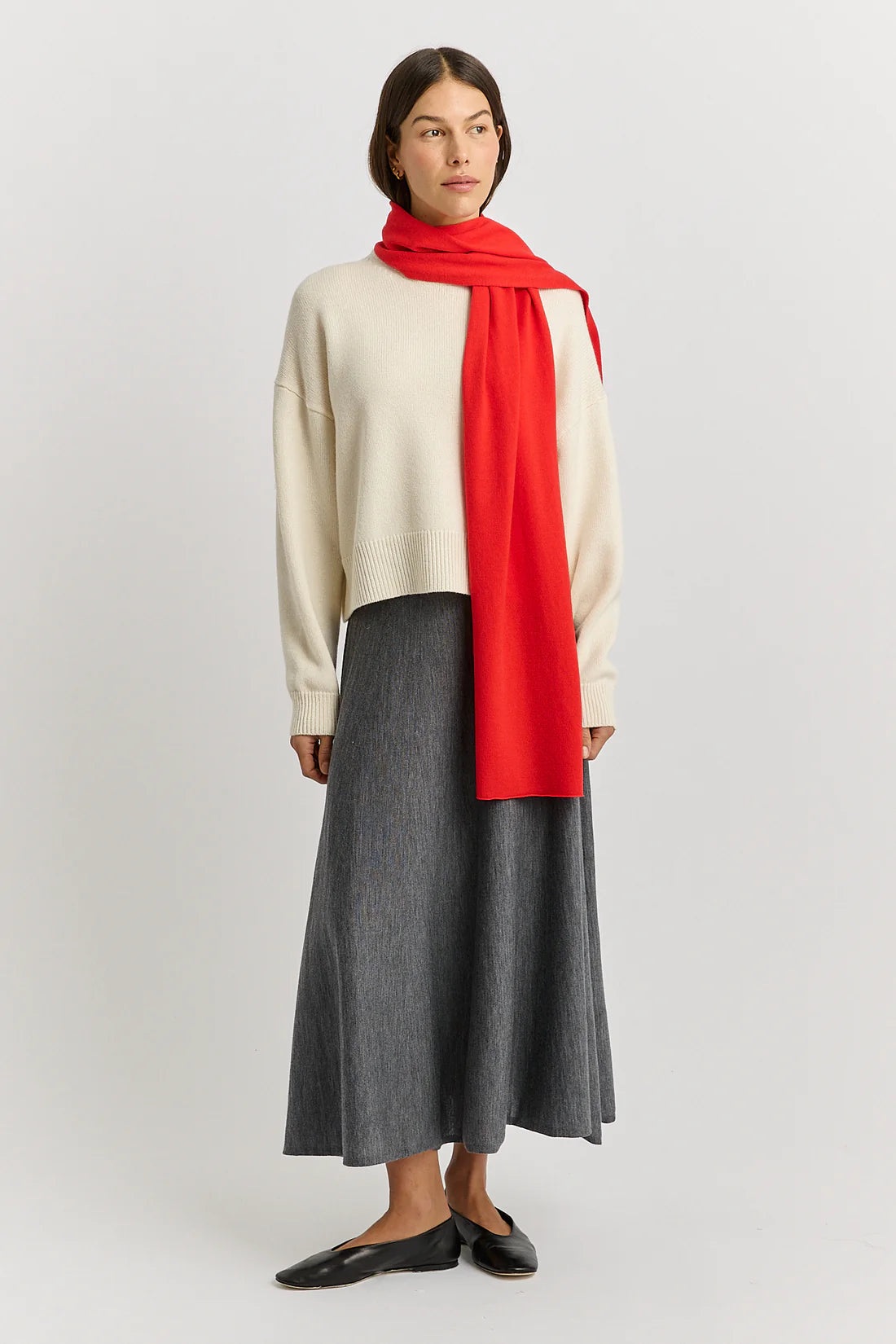 Extra fine merino scarf - Poppy