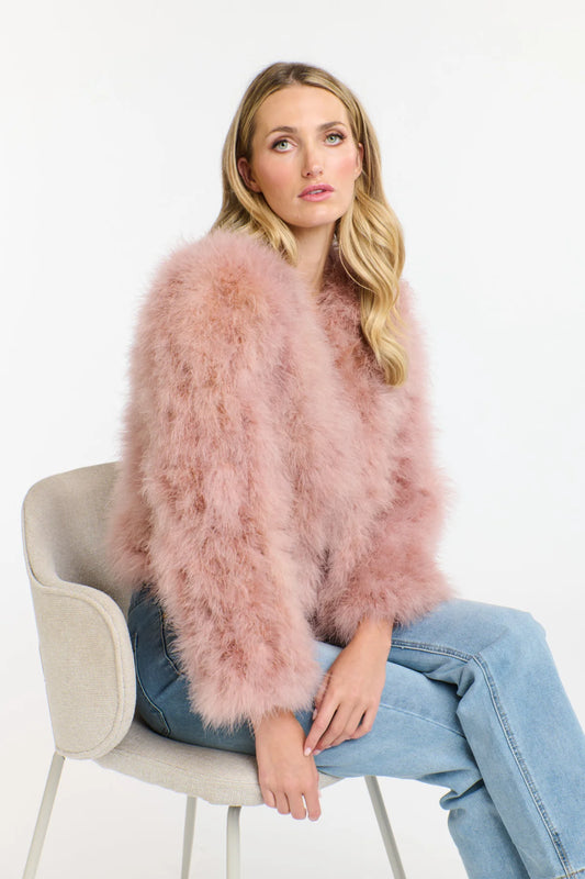 Feather Bolero - Rouge