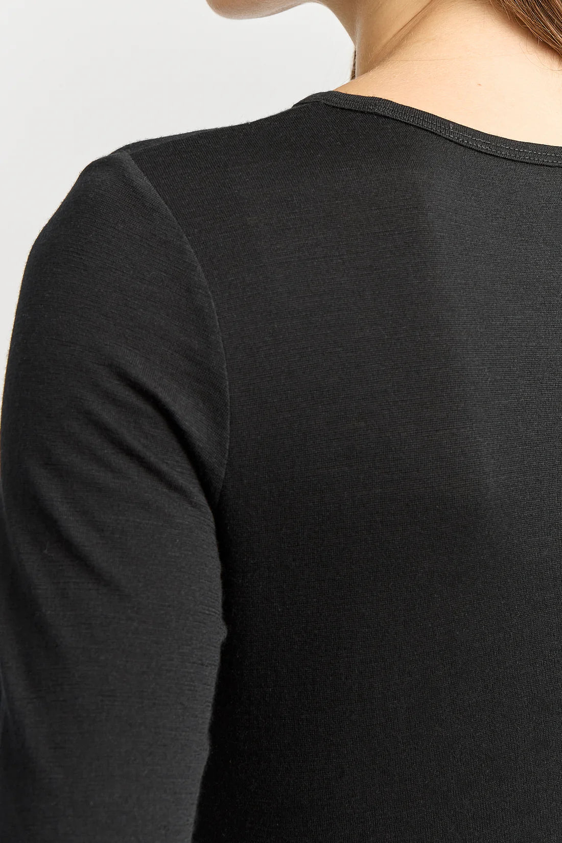 Crew merino top - Black