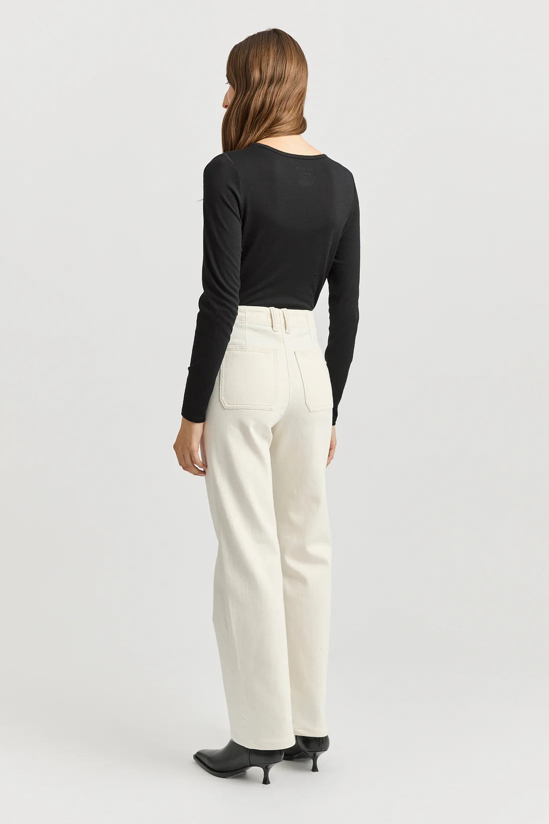 Crew merino top - Black