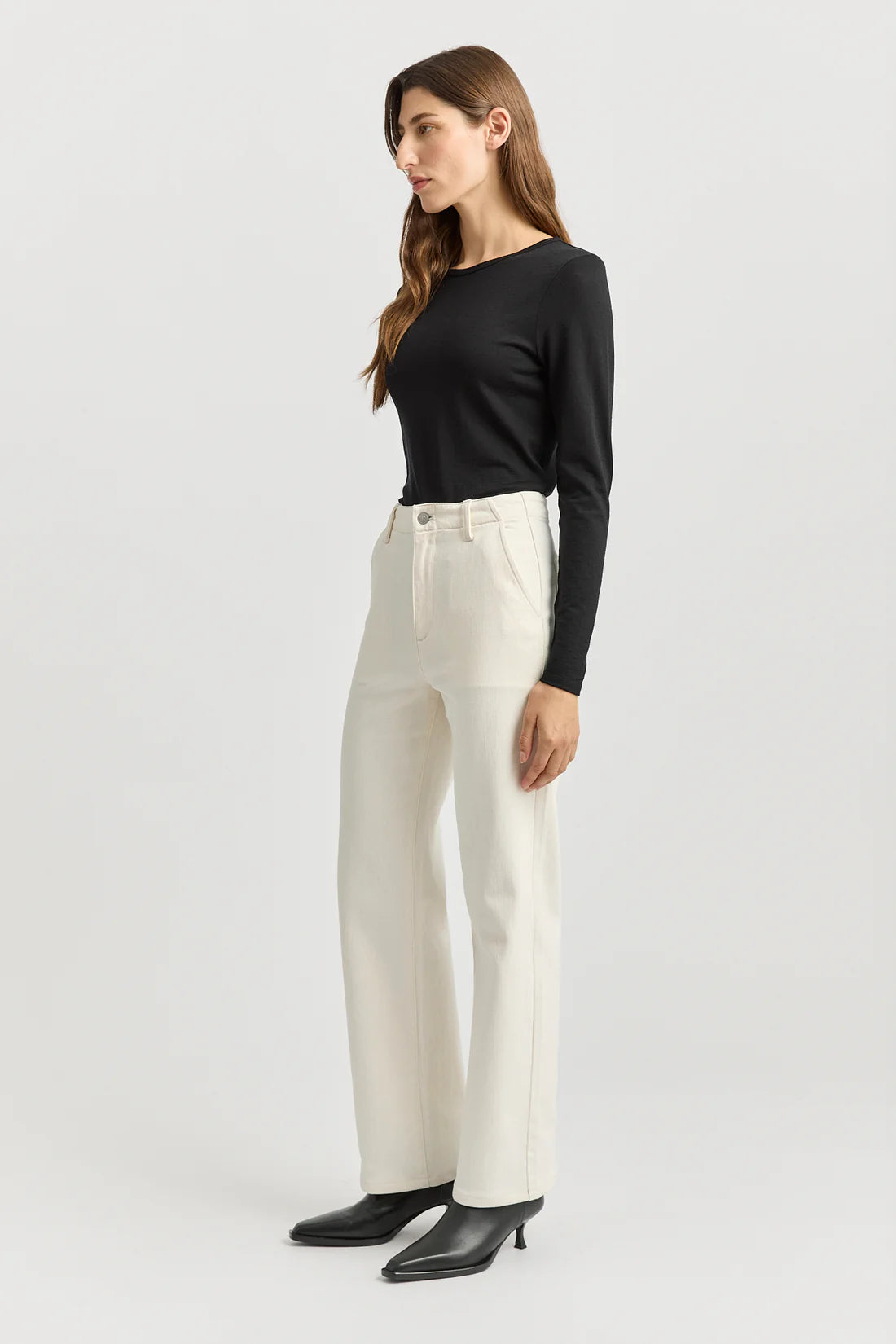 Crew merino top - Black