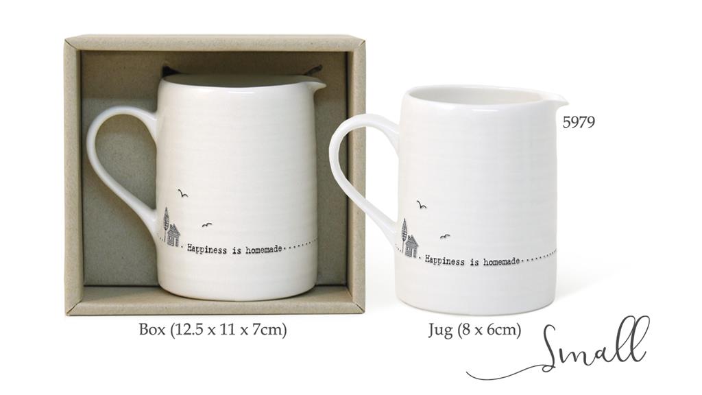 Porcelain Jug - Happiness is homemade