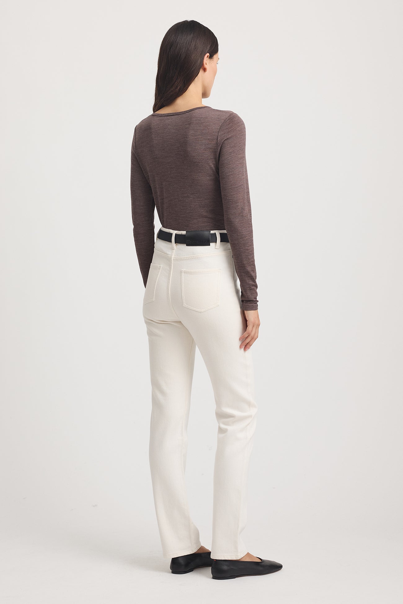 Crew merino top - Mocha