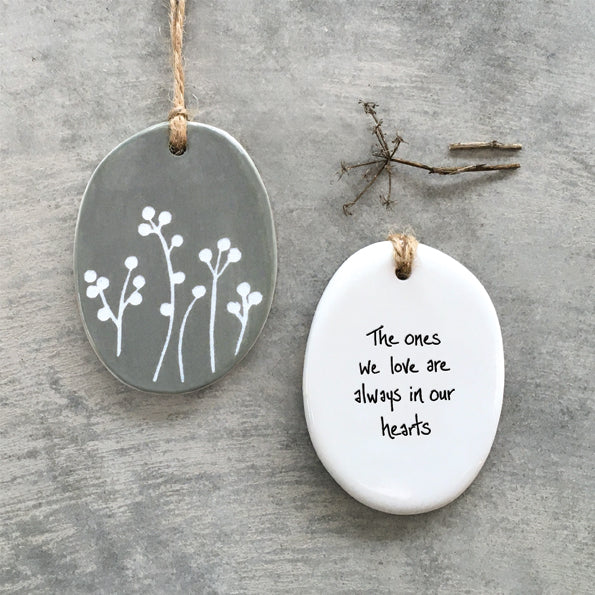 Oval Sgraffito Porcelain Hanger - the ones we love