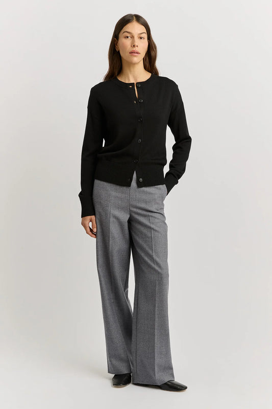 Fine knit cardigan - Black