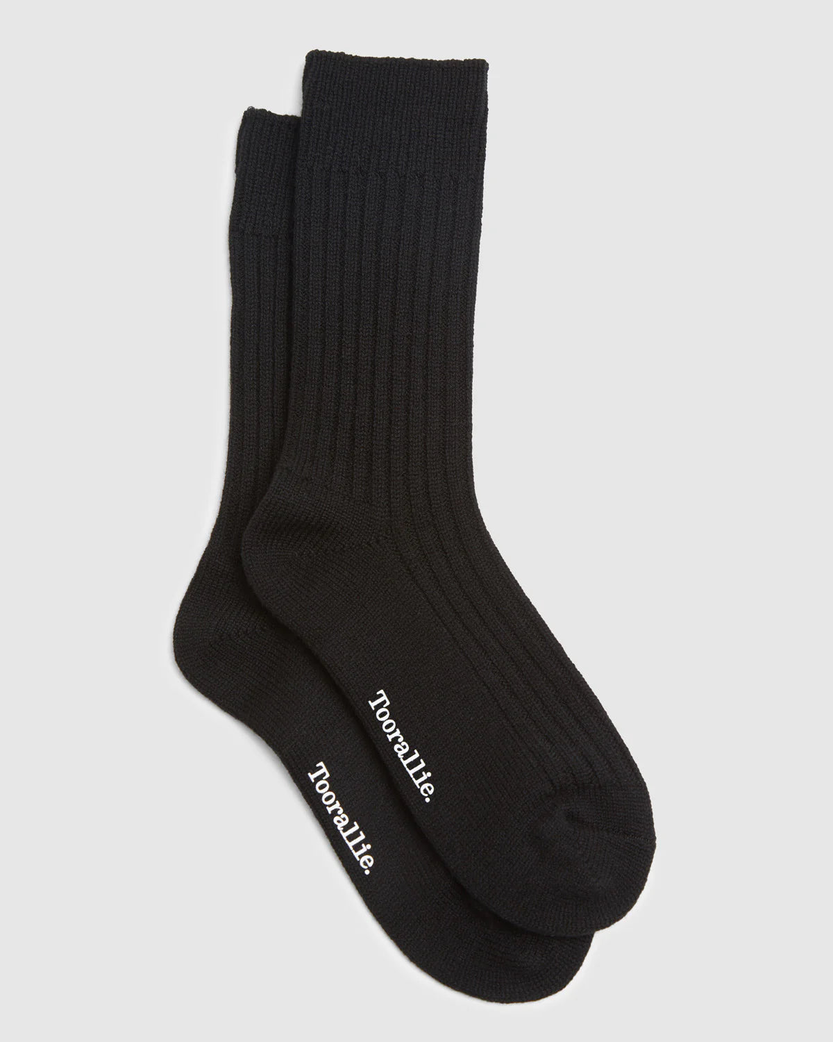Ribbed merino socks - Black SML/MED