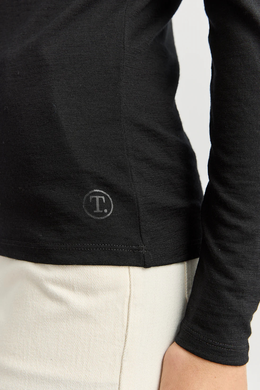 Crew merino top - Black