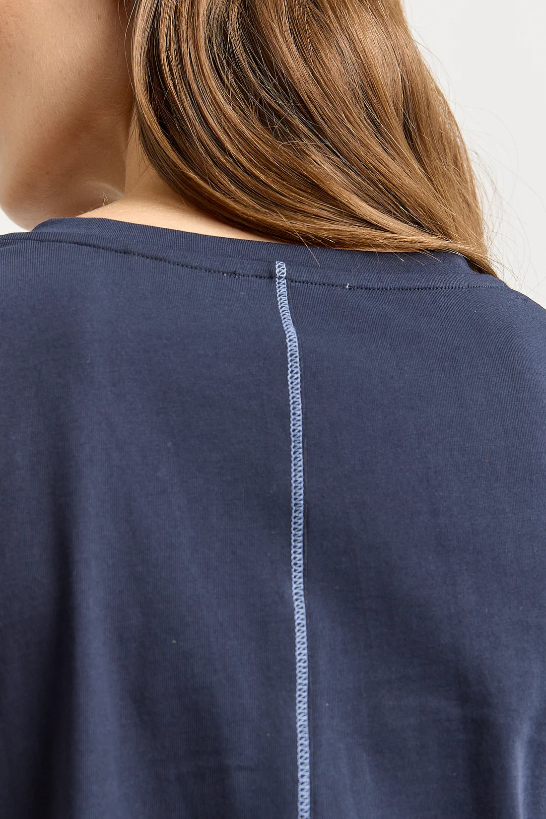 V-neck tee organic cotton - Navy