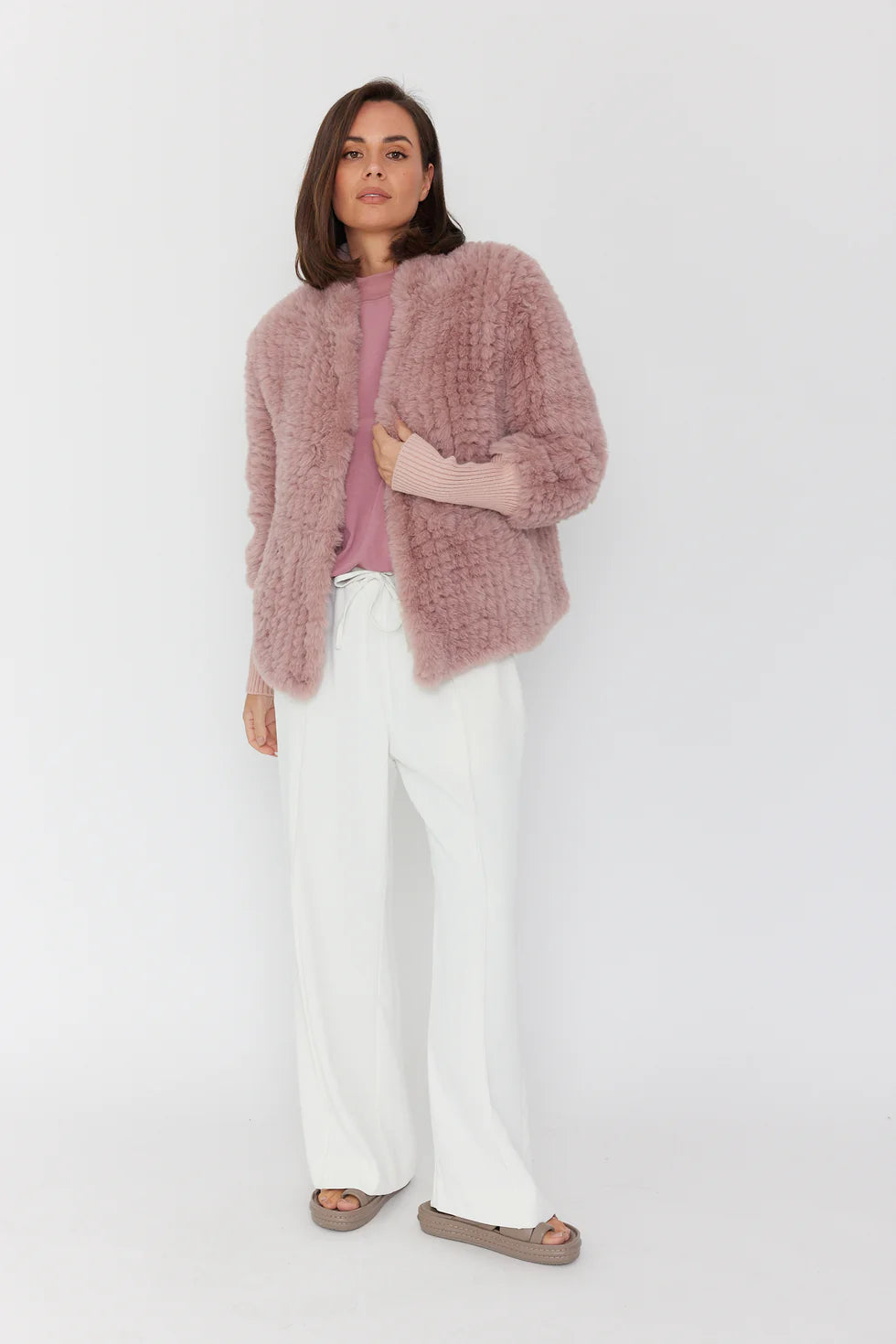 TETTO Faux Jacket Smokey Plum
