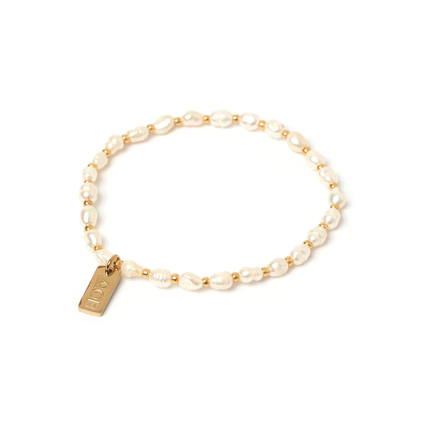 AMBER PEARL AND GOLD BRACELET