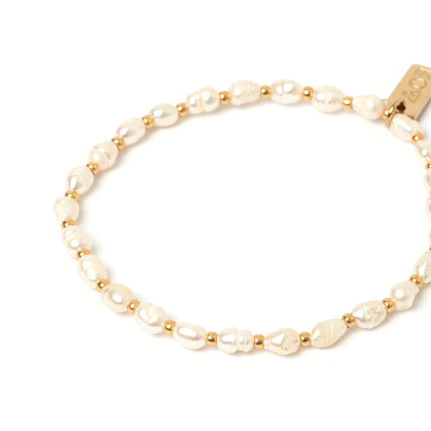 AMBER PEARL AND GOLD BRACELET