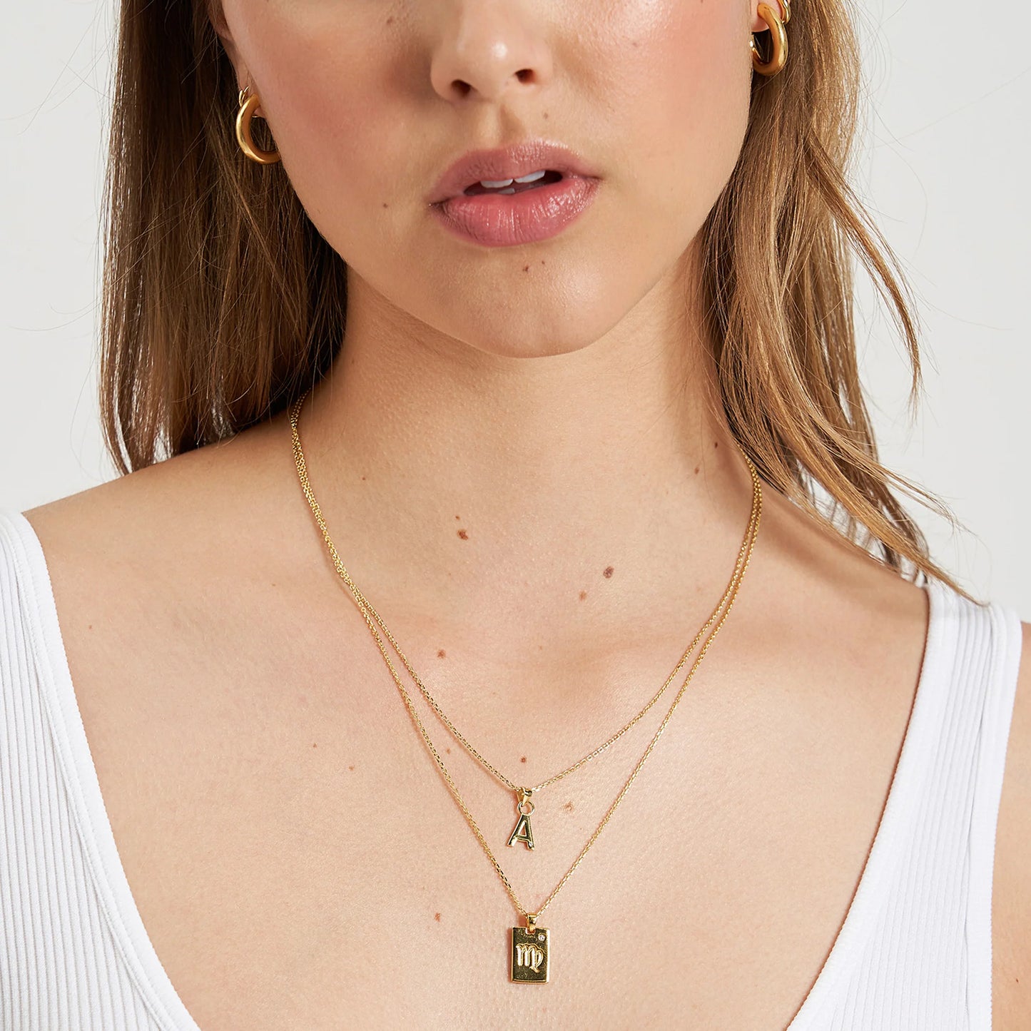 INITIAL GOLD CHARM NECKLACE - LETTER A