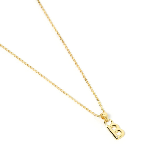 PRE ORDER - INITIAL GOLD CHARM NECKLACE - LETTER B