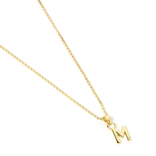 PRE ORDER - INITIAL GOLD CHARM NECKLACE - LETTER M