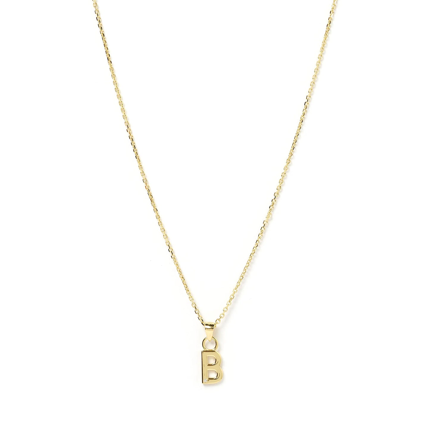 PRE ORDER - INITIAL GOLD CHARM NECKLACE - LETTER B