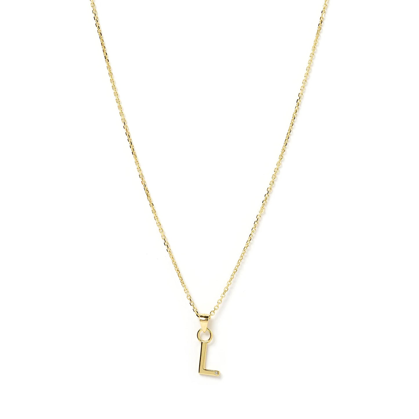 PRE ORDER - INITIAL GOLD CHARM NECKLACE - LETTER L