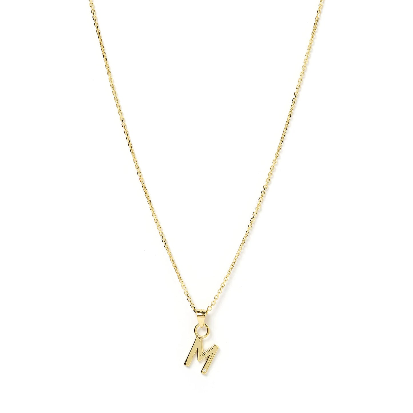 PRE ORDER - INITIAL GOLD CHARM NECKLACE - LETTER M