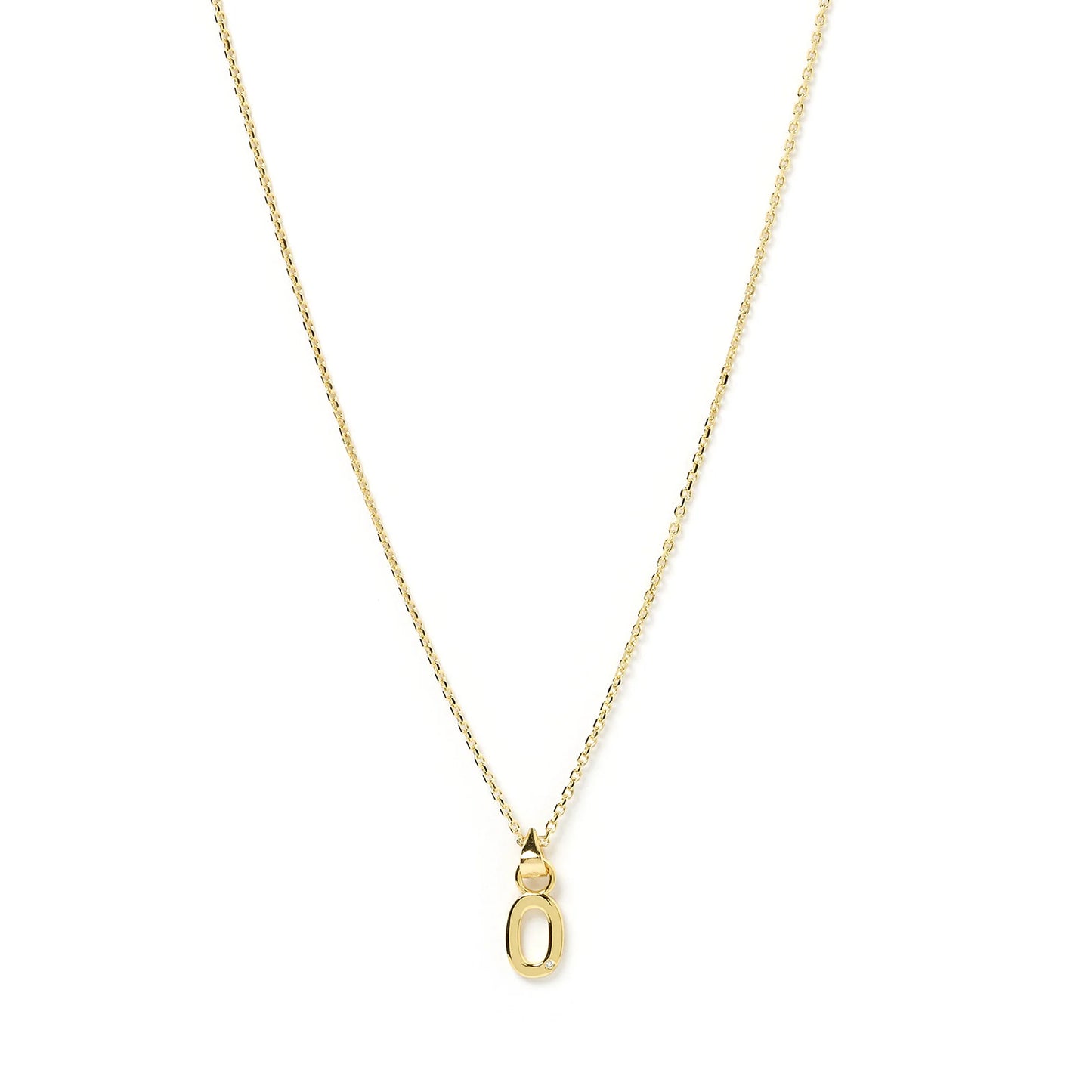 INITIAL GOLD CHARM NECKLACE - LETTER O