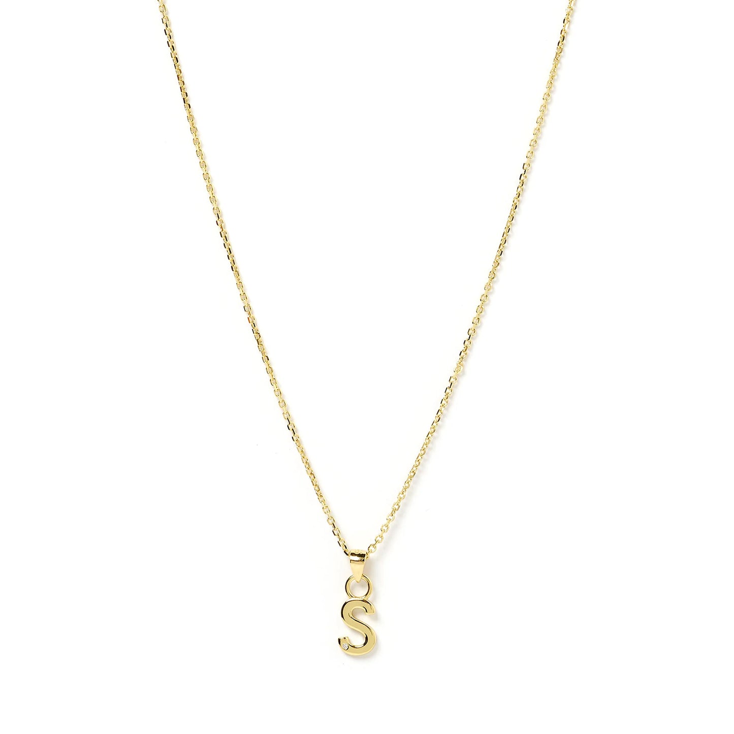 PRE ORDER - INITIAL GOLD CHARM NECKLACE - LETTER S