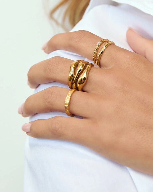 Emperor Gold Stacking Ring
