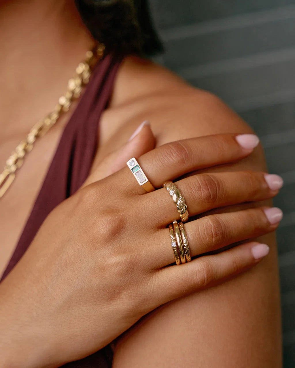 Emperor Gold Stacking Ring