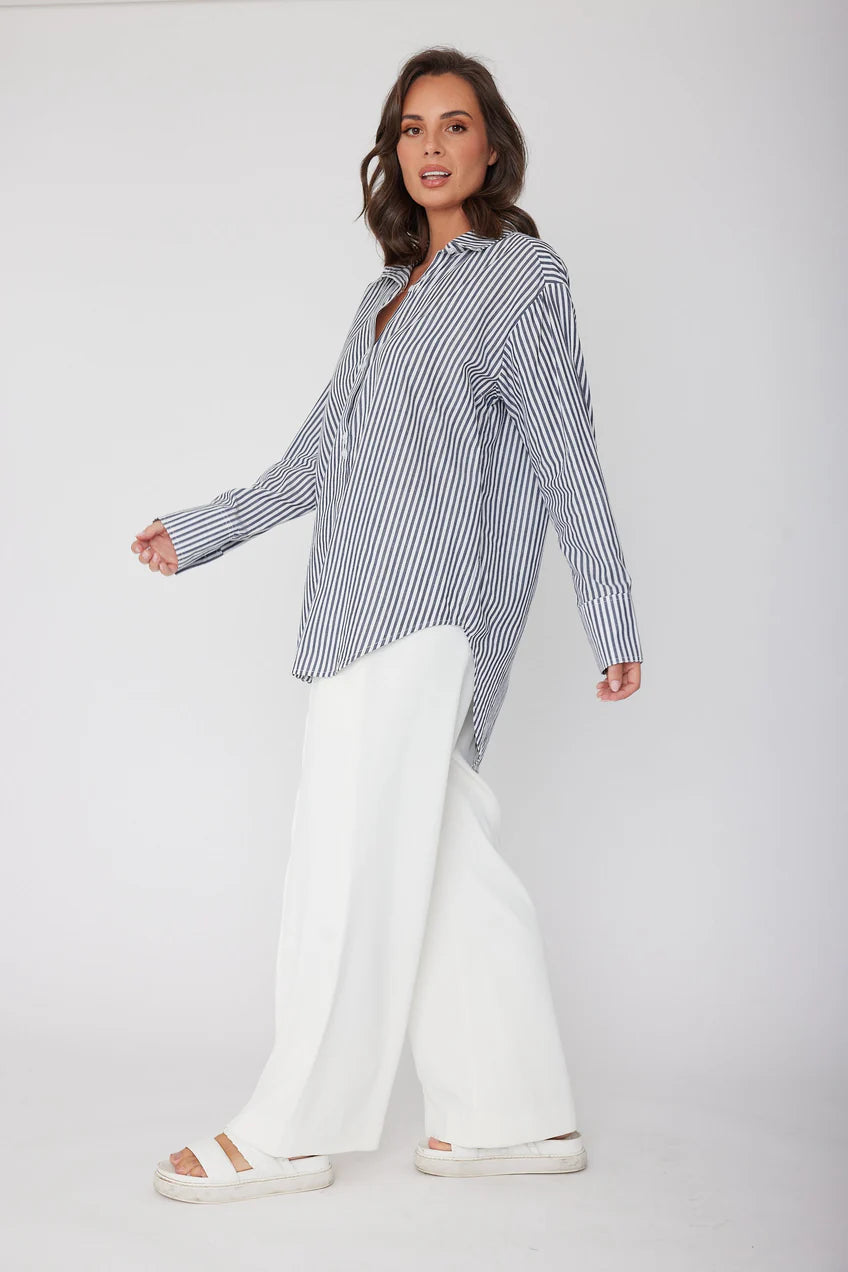 AUSTIN Shirt Navy Stripe