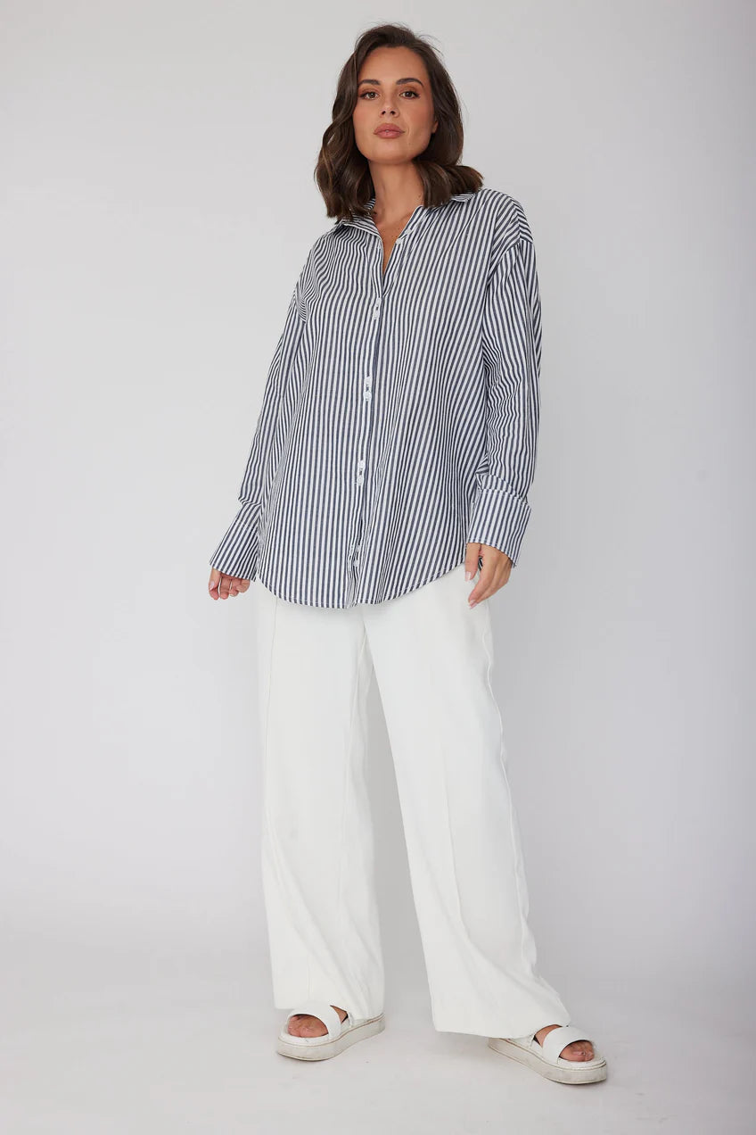 AUSTIN Shirt Navy Stripe
