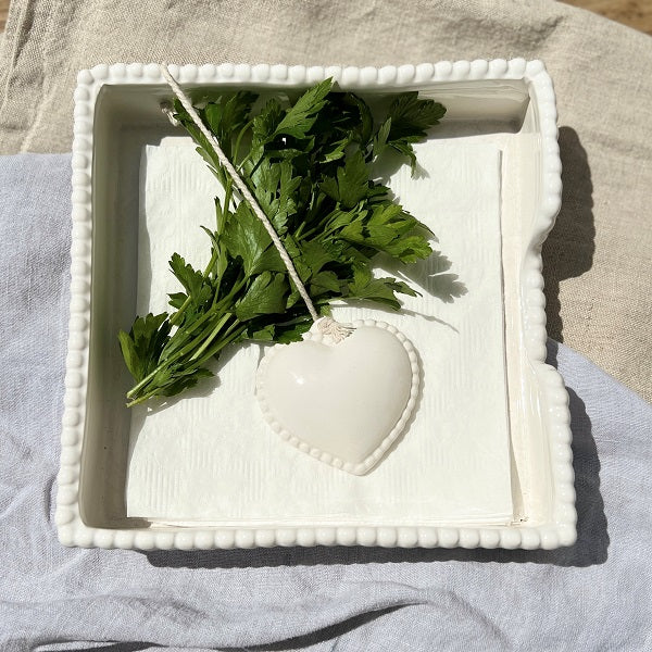 Ceramic Napkin Holder - Heart