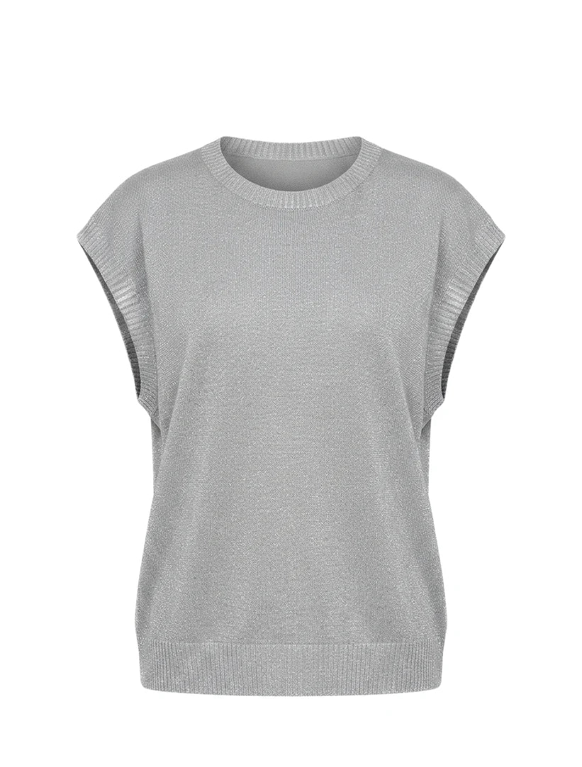 Carla Glitter Tank Silver