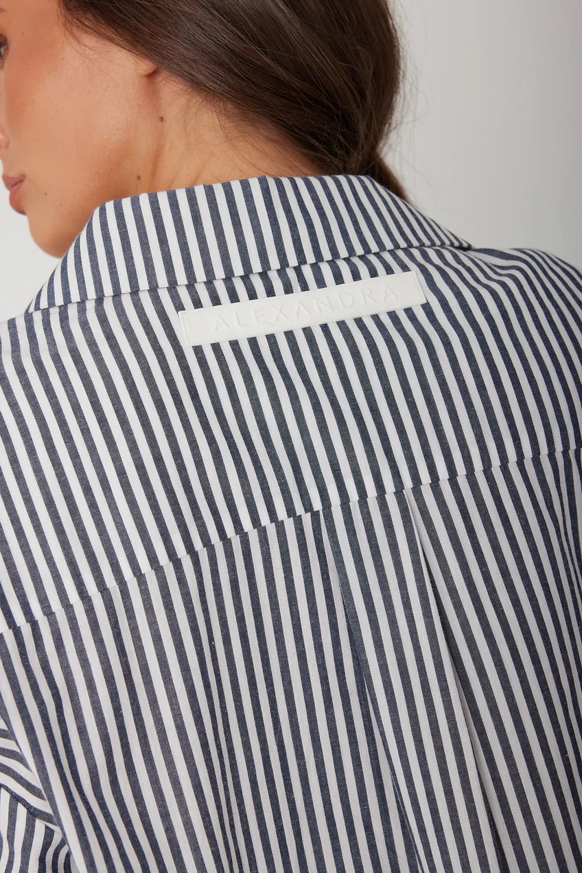 AUSTIN Shirt Navy Stripe