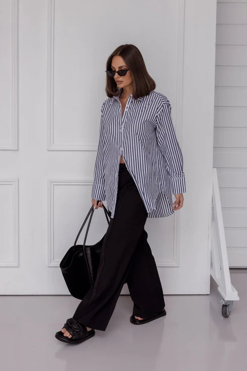 AUSTIN Shirt Black Stripe