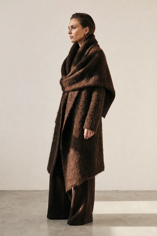 LOUNGE THE LABEL - Super Soft Cozy Relaxed Straight leg Pant Roatan Espresso
